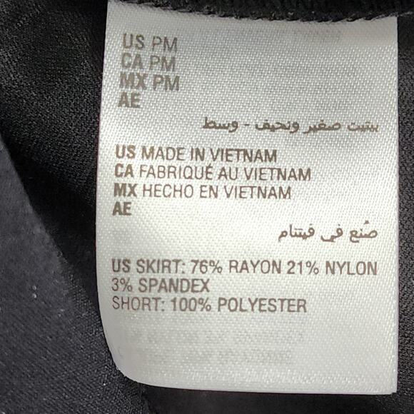 JM Collection Skort Womens PM PETITE Black Pull On Shorts Skirt Sporty Preppy - Picture 5 of 10